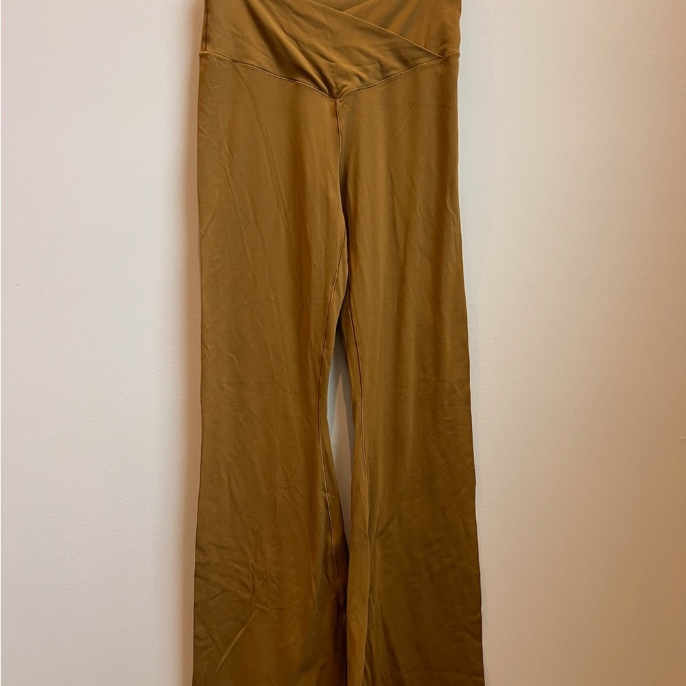 Aerie Tan High-Rise Flare Pants